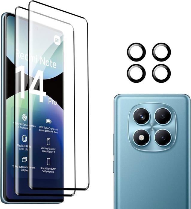 Verre Trempé Membrane,9H Dureté Anti-Rayures sans Bulles QHOHQ 3 Pièces Protection écran pour Xiaomi Mi 11 Lite 4G ＆ 5G avec 3 Pièces Caméra Protection écran Facile à Installer HD 