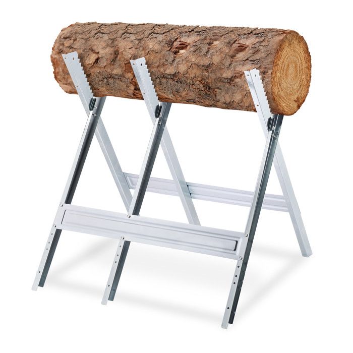 Chevalet De Sciage Pliable Daromigo - Charge 150 Kg, Métal Galvanisé Pour Tronçonneuse