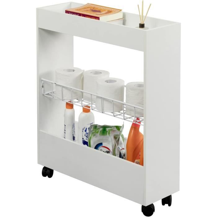 Haloyo 3 Niveaux Chariot Roulant, Meuble de Rangement Mobile, Commode