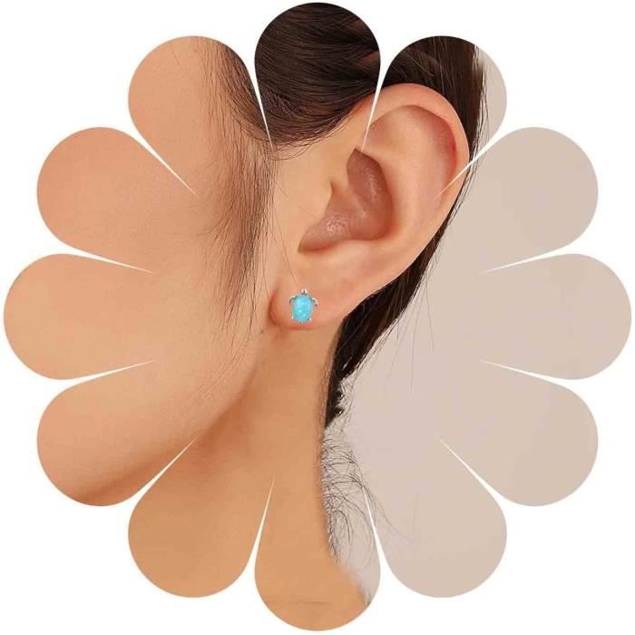 Tortue : Boucles D'oreilles En Argent 925 - TORTUE