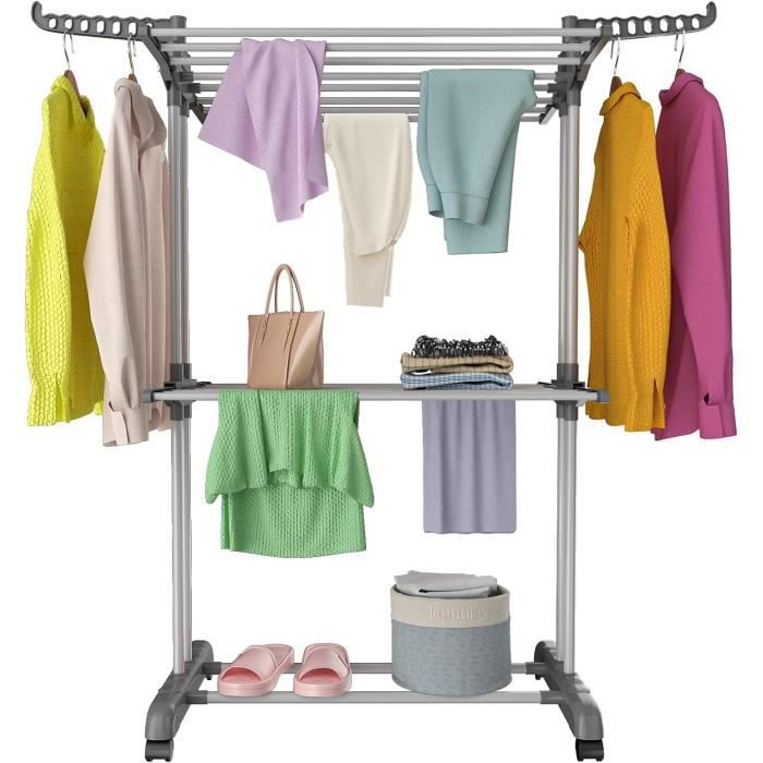 Kl081674Eu7 Séchoir À Linge Pour Porte, Étendoir À Linge Peu Encombrant