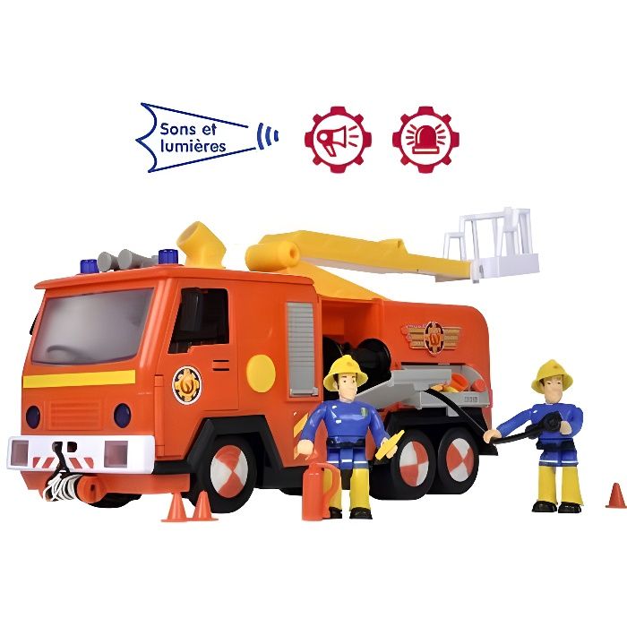 SLP Sam camion pompier jupiter avec une figurine - Cdiscount Jeux - Jouets