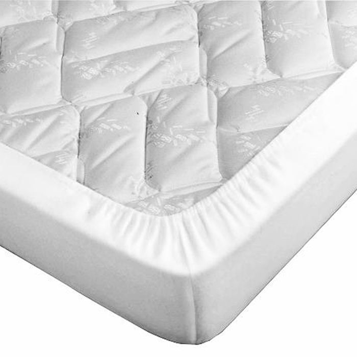 Drap housse blanc pour canapé lit bonnet 15 cm 135x185 - Blanc - Fabriqué en France - Terre de Nuit Drap housse blanc pour canapé lit bonnet 15 cm 135x185 - Blanc - Fabriqué en France - Terre de Nuit