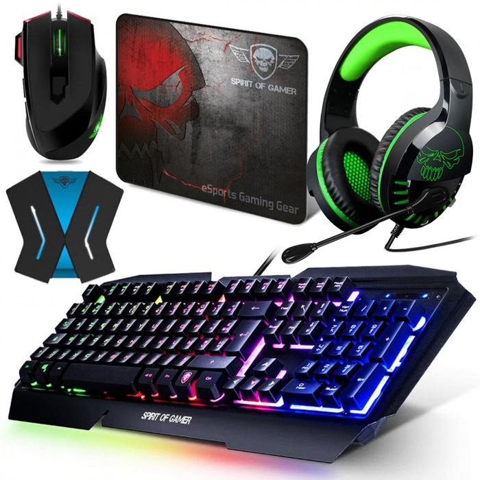 Pack Clavier Souris Casque Xbox One Pro-K5 RGB et Convertisseur