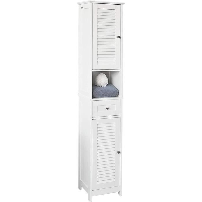 TUKAILAi Meuble Colonne Salle de Bain Blanc, Armoire de Salle de Bain TUKAILAi Meuble Colonne Salle de Bain Blanc, Armoire de Salle de Bain