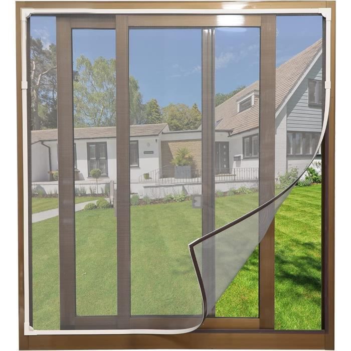 Noir - 90 X 120 CmMoustiquaire Magnétique Pour Fenêtre - Maille