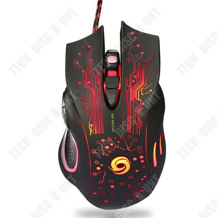 Souris Gaming – TD® – Professionnelle – 6 Boutons – LED RGB – Optique USB