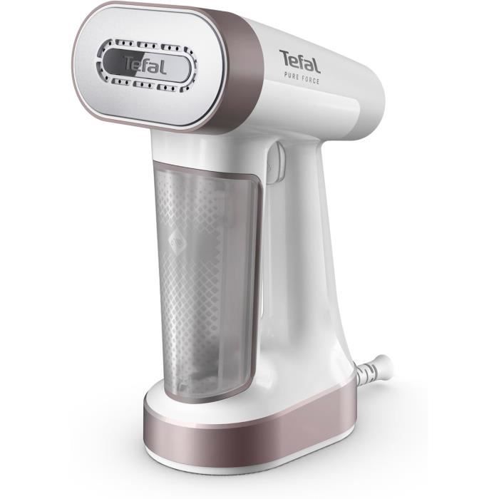 Tefal Pure Force DT8720E0 Défroisseur vapeur 2 en 1 vertical repassage horizontal autonomie 12 min 4 niveaux fonction Boost élimi