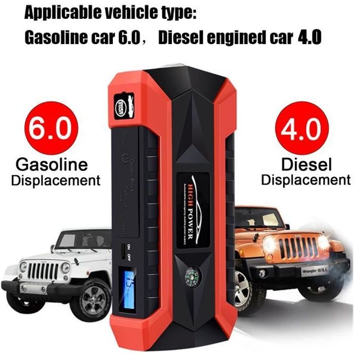 TEMPSA 89800mah car jump starter Démarreur de voiture Urgence Chargeur Batterie4USB EU Prise