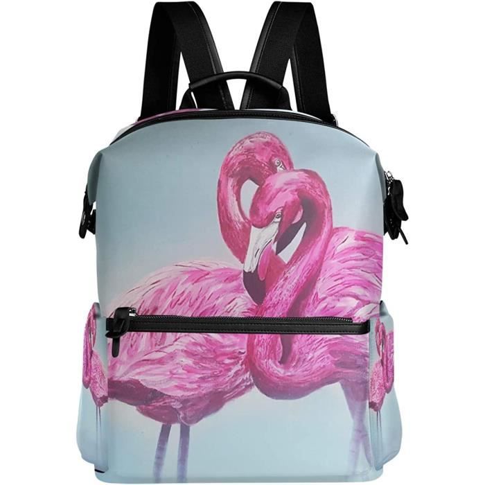 Sac Flamant Rose Broderie Cœur - Main Image