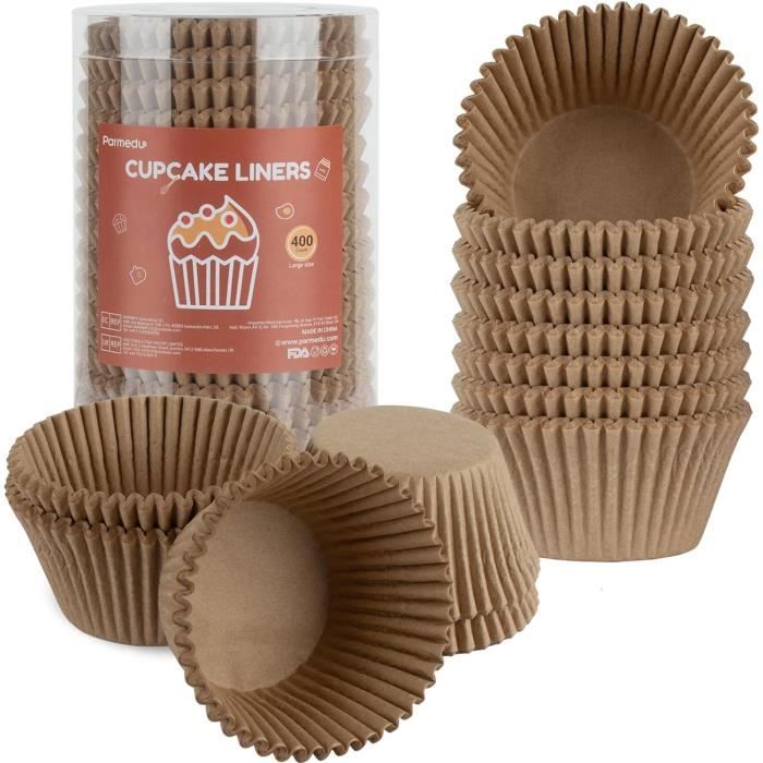 400 Moules À Cupcakes En Papier Format Jumbo De 5,8 Cm Caissettes À Cupcakes Naturelles Pour