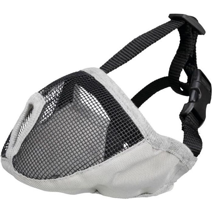 TRIXIE Muselière pour races à museau court en polyester - XS–S : 15 cm - Gris - Pour chien