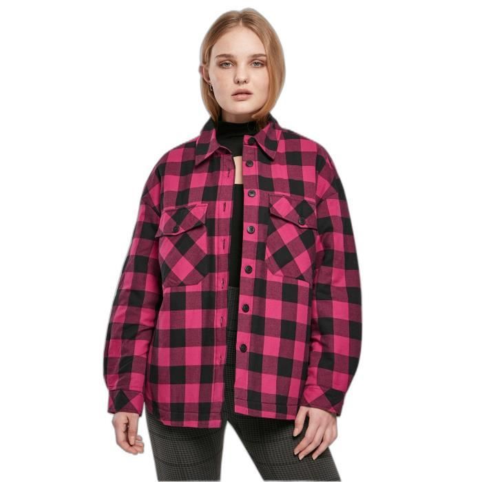 Surchemise rembourrée en flanelle femme Urban Classics - noir - XL
