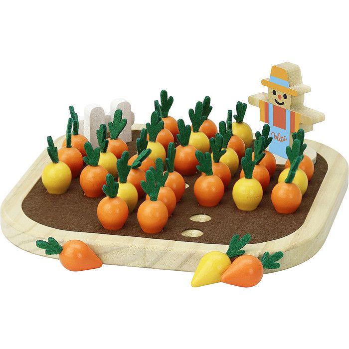 Jeu de solitaire - VILAC - Solitaire du potager - 33 carottes en bois - Mixte - A partir de 3 ans