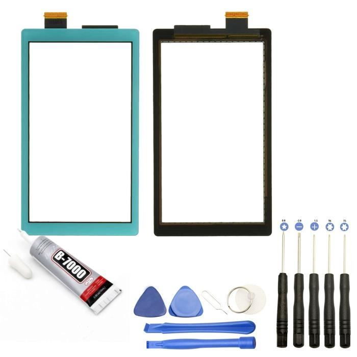 vitre tactile compatible avec Nintendo Switch Lite taille 5.5 Bleu + Kit outils + Colle B7000 Offerte