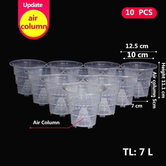 Pots Pour Orchidées En Plastique 2 Pièces - Design Imprimé, épais, Avec Drainage - Pour Intérieur, Décoration