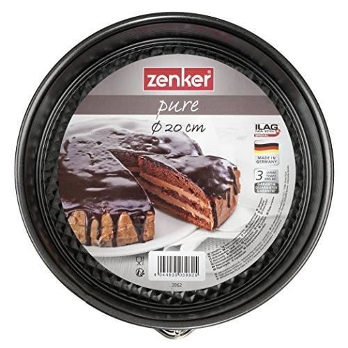 Zenker 6502 Moule à Manqué à Charnière, Moule à Gâteau Rond 24 Cm