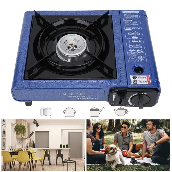 Cuisinière à Gaz pour Camping-car, KIMISS 365 X 200 Mm Encastrable RV Cuisinière 1 Brûleur Table de Cuisson 1,8 KW Puissance Réglable en Continu Feu en Verre Trempé pour Caravane de Yacht