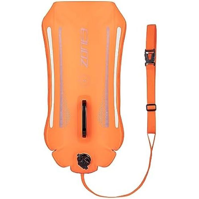 Sac à dos étanche - ZONE3 - Bouée de Sac à Dos recyclée - 28L - 2 LED - Orange