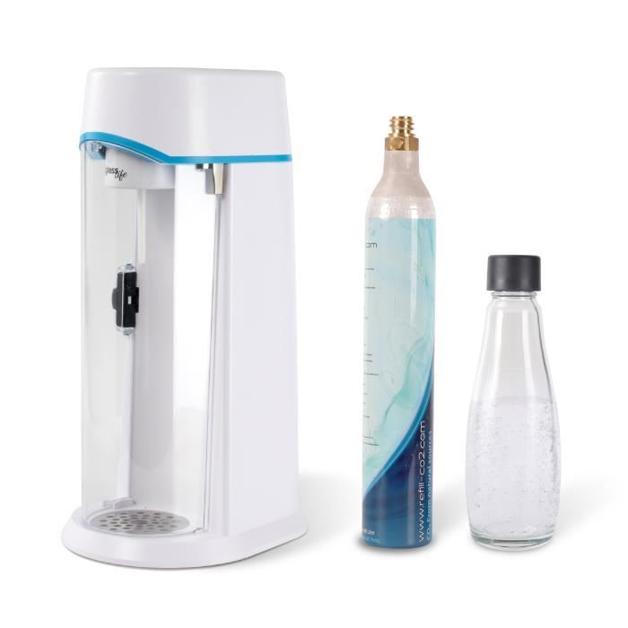 Machine à eau gazeuse Zoomyo avec bouteille en verre en design