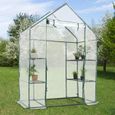 Mini Serre de Jardin Serre à Tomates Tente de Plante PVC 3 étages Transparent 143x73x195cm-1