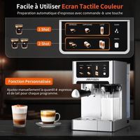 Machine à Espresso 20 Bars AIRMSEN – Cappuccino Et Latte Automatiques, Double Chaudière