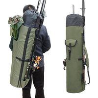 Sac De Transport De Cannes à Pêche Lixada, Pliable, Nylon, 431g - Bleu/blanc/rouge