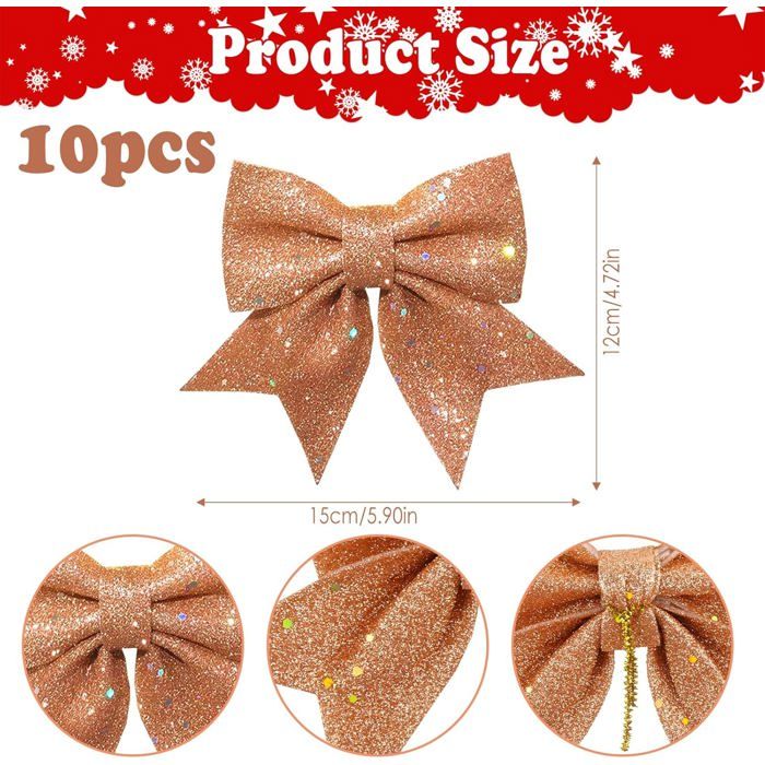 Noeud De Noël 60cm, Noeuds Rouges, Grande Taille Arcs De Papillon Ruban, Noeuds Pour Fête De Noël, Arc De Noël Pour Guirlande De Noël, Sapin De Noël, Decoration De Noël, Cadeaux De