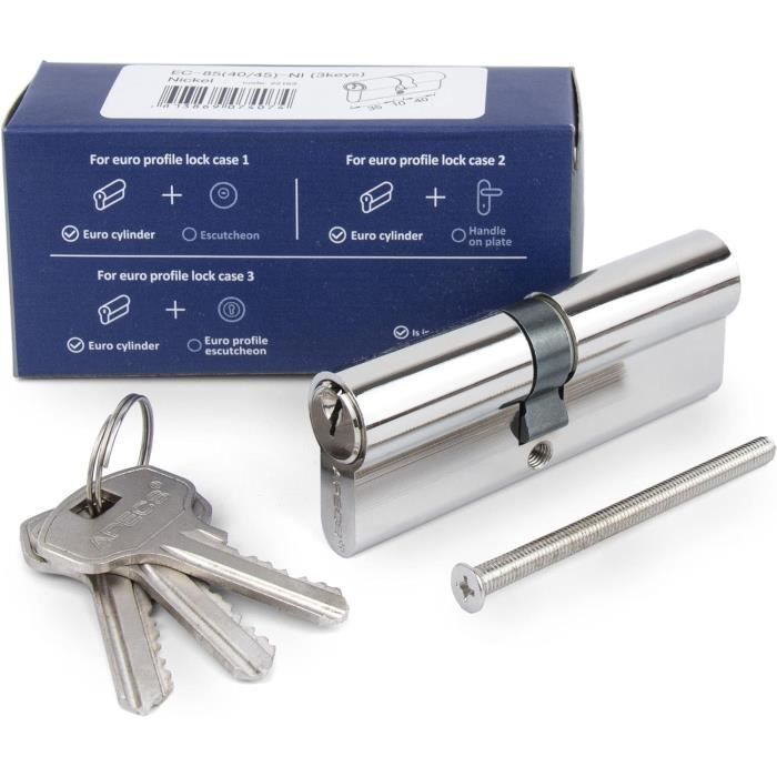 ABUS Cylindre De Serrure Profilé EC550 à Fermeture Identique 40-45 169