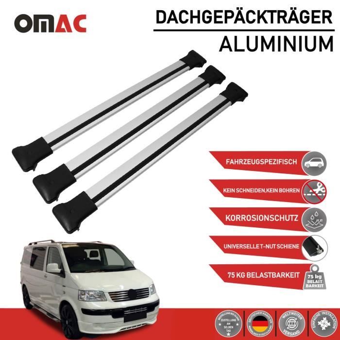 CHROMEMASTER | Compatibles Avec VW T5 Multivan Short 2003-2015 | Les Barres De Toit | Conçus Pour Le Montage De Barres De Toit, De Coffres De Toit Ou De Porte-vélos