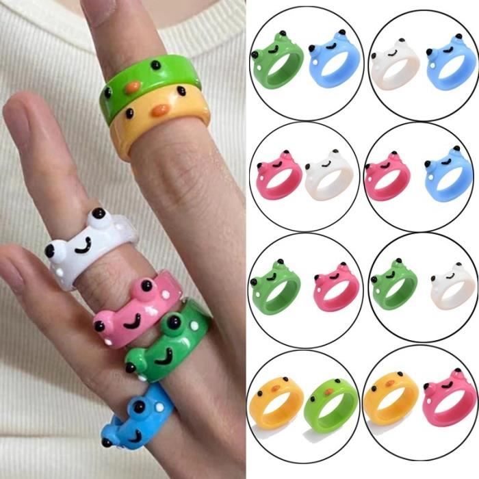 Toy coiffeur,Pendant--Bagues ajustables pour enfants, 36 pièces, bijoux