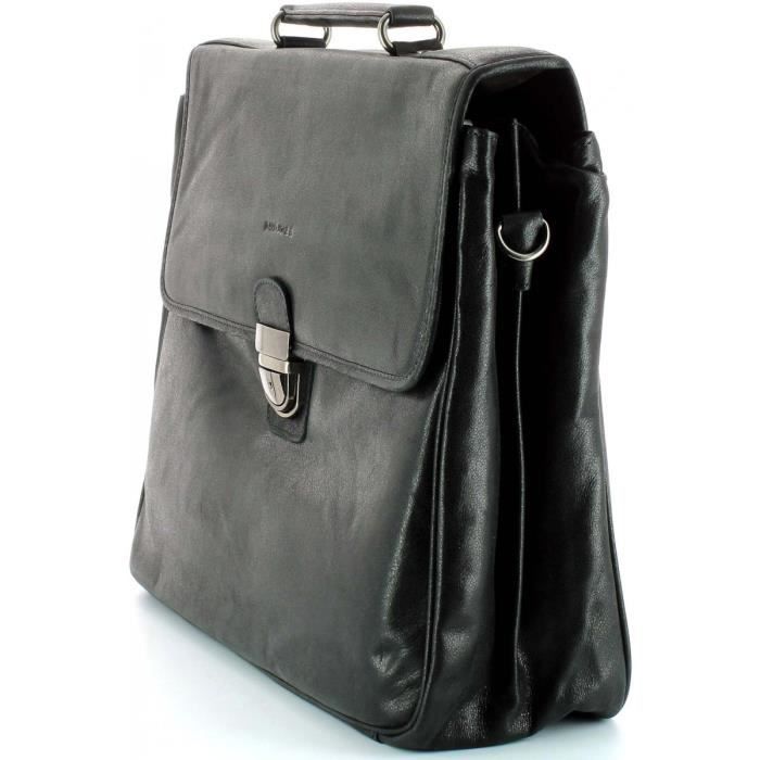 Cartable cuir David Jones NOIR DJ64206 Noir Cdiscount Bagagerie Maroquinerie