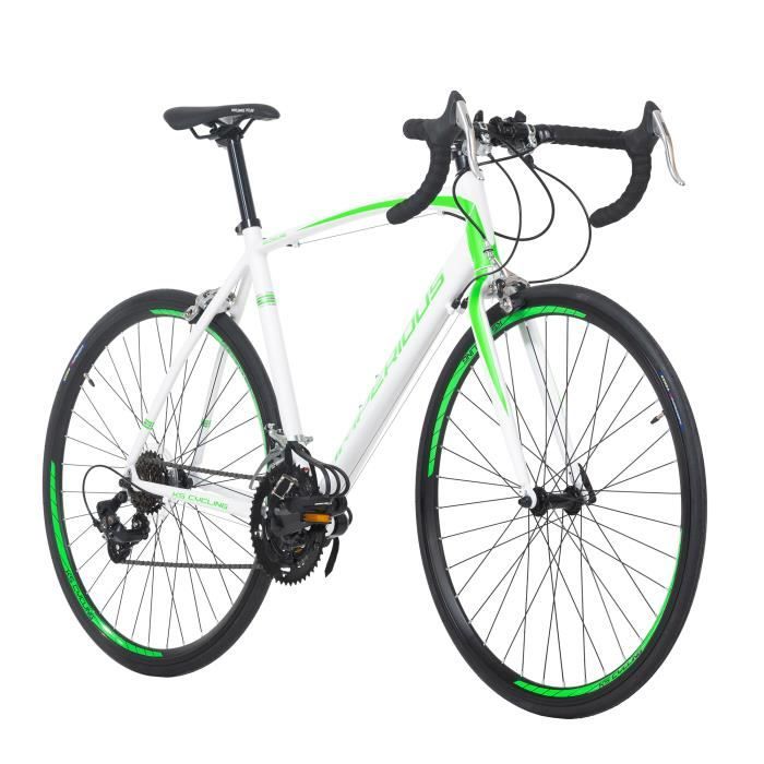 Velo course 28 KS CYCLING Imperious Unisexe 14 Vitesses Blanc Vert Taille de Cadre 56 cm Cdiscount Sport