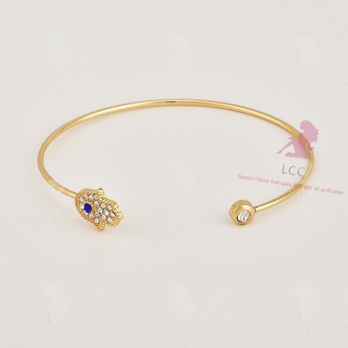 Bracelet Mode Doré à Breloques Avec Strass Et Ambre, Longueur ~18,5 Cm - Neuf Sans Emballage