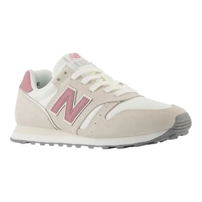 Baskets Femme NEW BALANCE WL373 Blanc Talon plat Cuir Blanc Cdiscount Chaussures