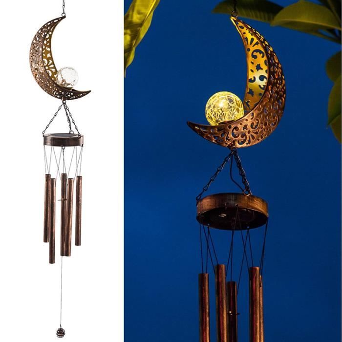 Carillons éoliens solaires carillons oiseaux - Lampe décorative jardin -  Décorations