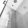 Cabine de douche rectangulaire à  bandes laquées - Gris - 80 x 110 x 230 cm-2