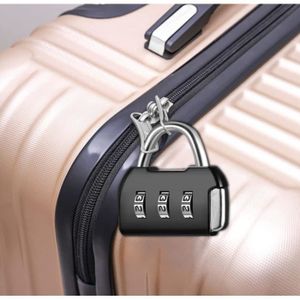 Cadenas Câble Métallique Souple Lot 4 Cadenas à Combinaison 3 Chiffres - Câble 13cm Pour Valises Et Sacs Cadenas Sac à Dos Numérique