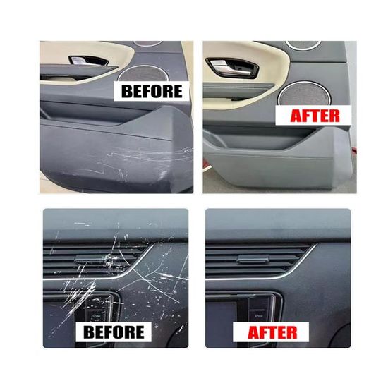 Bavooty Efface Rayures Plastique - Rénovateur Pour Tableaux De Bord De Voiture, Cire Réparatrice 100g, Restaurateur Pour Plastiques Intérieurs Auto