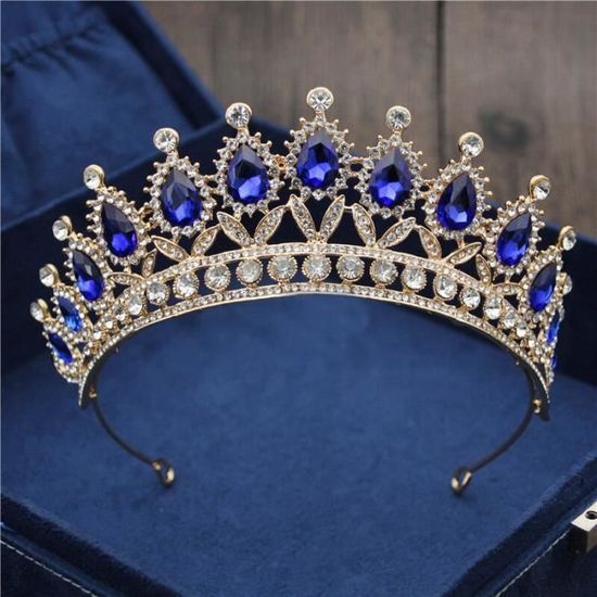 Couronne De Mariage Strass - Diadème Princesse Brillant - Alliage Léger - Pour Mariage, Fête, Bal, Cérémonie - Cadeau Femme