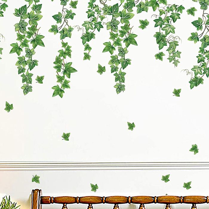 Stickers Muraux Feuilles De Vigne - 3 Pièces 1,7m Pour Déco