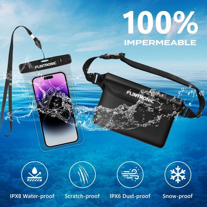 Pochette Étanche Smartphone, En Kit Sac Avec Pochette Étanche