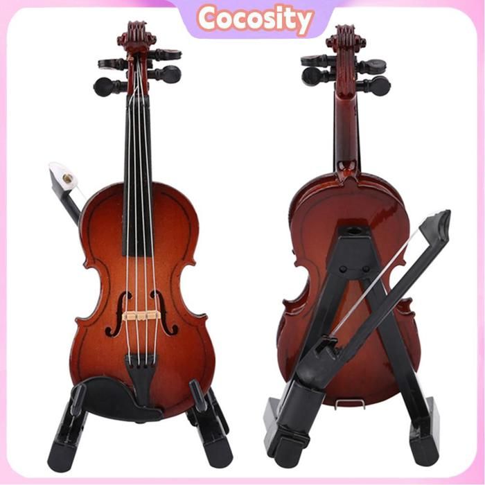 Modèle de violon miniature en bois, mini-instrument de décoration