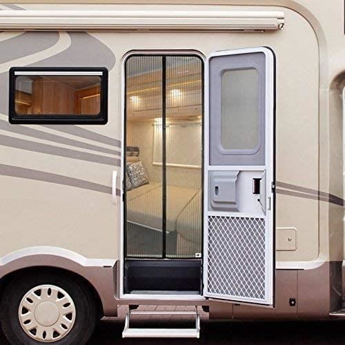 moustiquaire porte camping car 90x255cm Magnétique Fermeture Automatique  Rideau Porte Anti insectes, Installation Facile Sans Outils, pour Couloirs