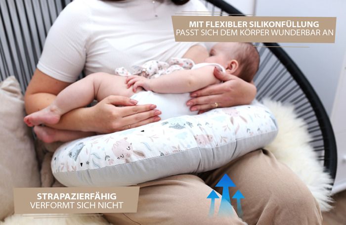Oreiller d'allaitement Petit 130 x 45 cm - Oreiller de positionnement de bébé  pour Les déplacements Étoiles Gris - Cdiscount Puériculture & Eveil bébé