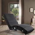 Méridienne London Chaise longue d’intérieur avec fonction de massage chauffage Fauteuil relax salon anthracite-3