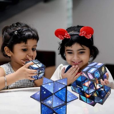 Cube Magique Étoile 2 En 1 Infinity Cube Anti-Stress - Jouet 3D Puzzle Enfant 8 Ans Et Plus