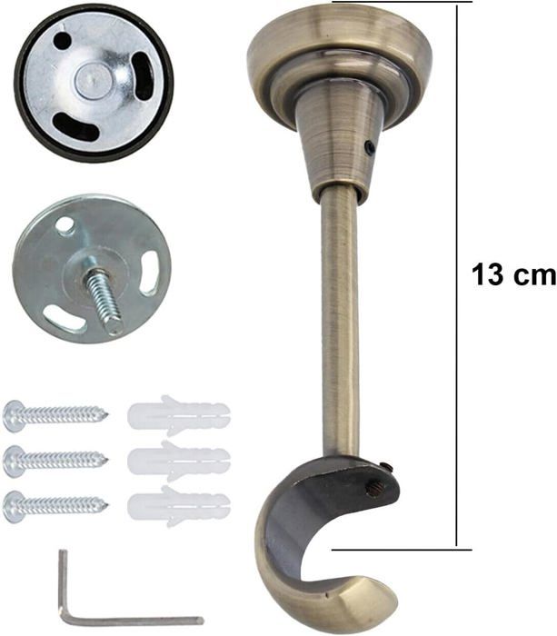 10 Anneaux Pour Tringle à Rideau - Laiton Antique - Diam. 55 Mm - Onestopdiy