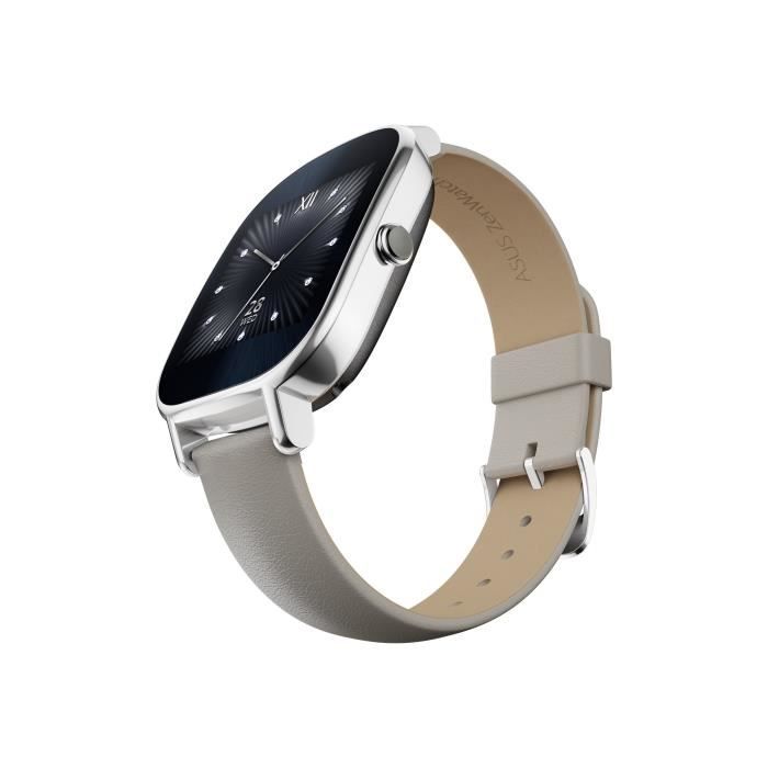 ASUS ZenWatch 2 WI502Q Argent montre intelligente avec sangle cuir taupe Cdiscount Telephonie