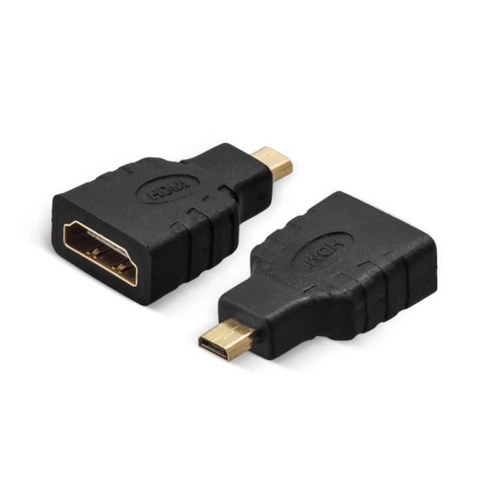 INECK® Micro Câble Adaptateur Micro HDMI Mâle - HDMI Femelle pour HDTV  DVs-Photo-Consoles de Jeux - Cdiscount TV Son Photo